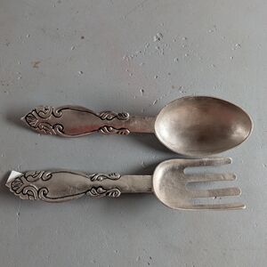 Elegant Silver-Toned Serving Set